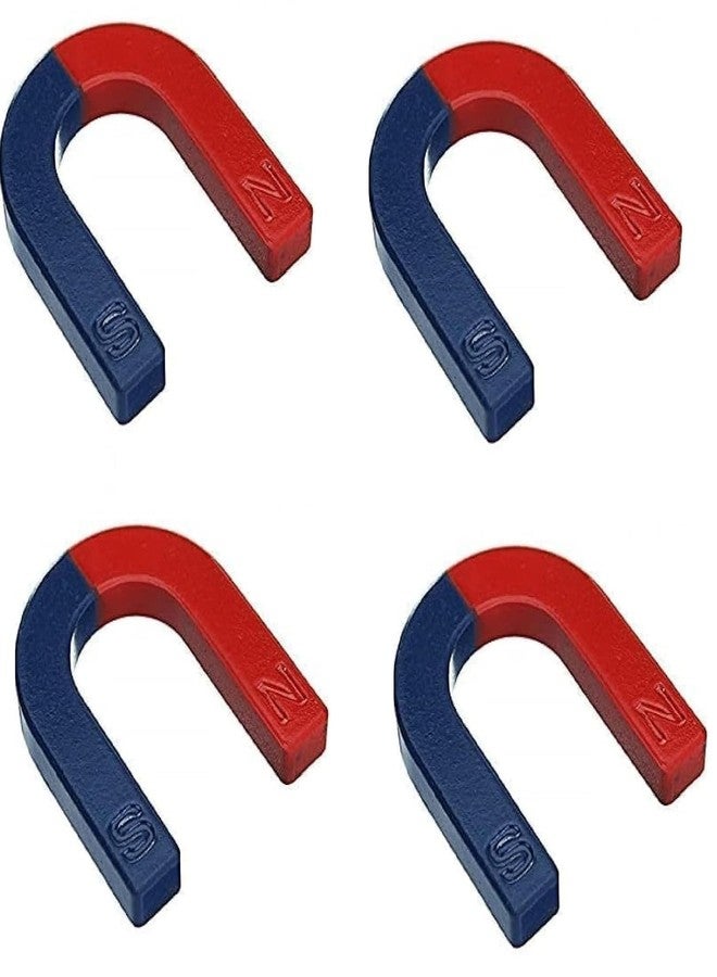 KRAFTMASTERS مجموعة KRAFTMASTERS® من 4 قطع من المغناطيسات القوية على شكل حدوة حصان على شكل حرف U، مثالية للمشاريع التعليمية المدرسية. - Image 1